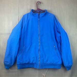 Lands End Vintage  Jacket Mens Xtra Large Blue Grey The Squall Nylon Fleece 90s